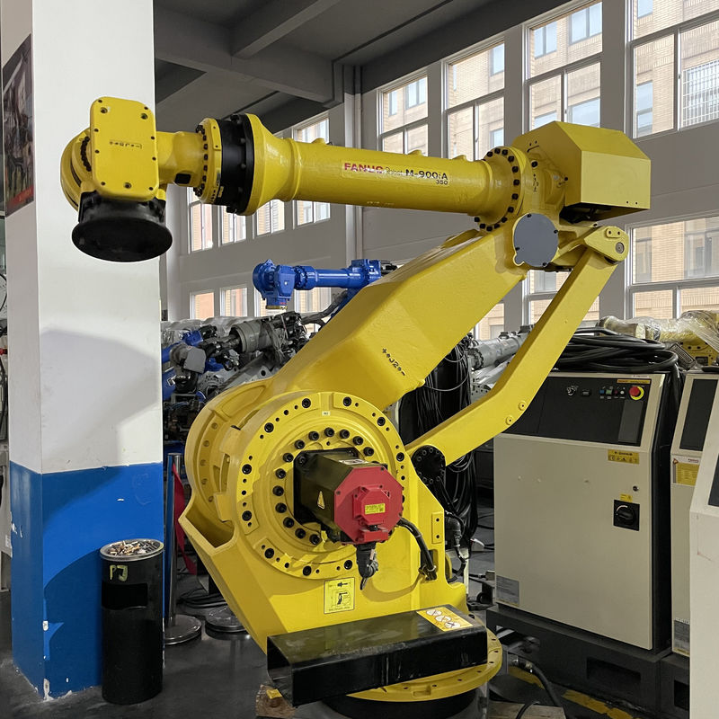 فانوك M-900iA 350 روبوتات مستعملة 6 محاور 2655mm وصول R30iA وحدة تحكم مثالية لتحليل الحاويات وأكثر
