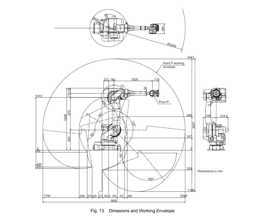 2061mm Reach CR50 XRC 50kg الحمولة المفيدة روبوت لحام القوس Motoman للضغط وتحريك وتحميل / تفريغ الأجزاء